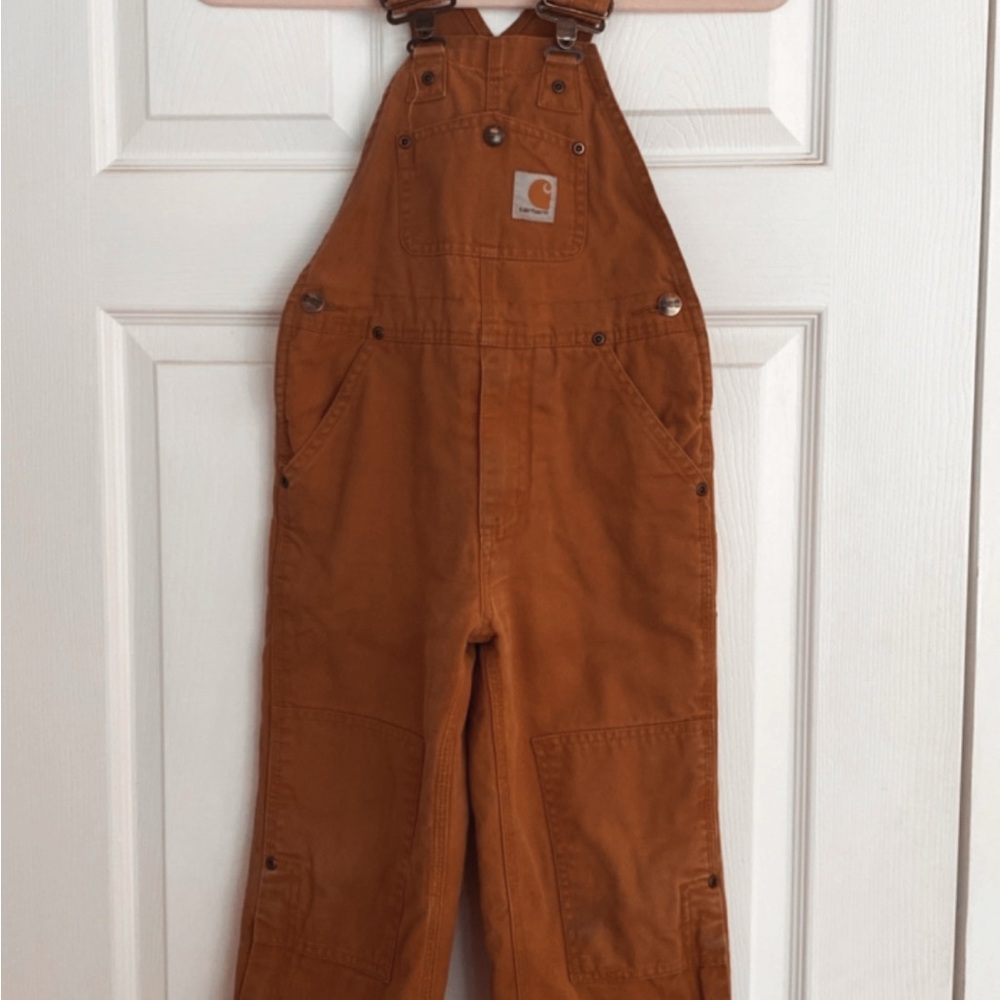 Carhartt Brown Work Overalls Durable Duck Canvas Outer (fully lined)